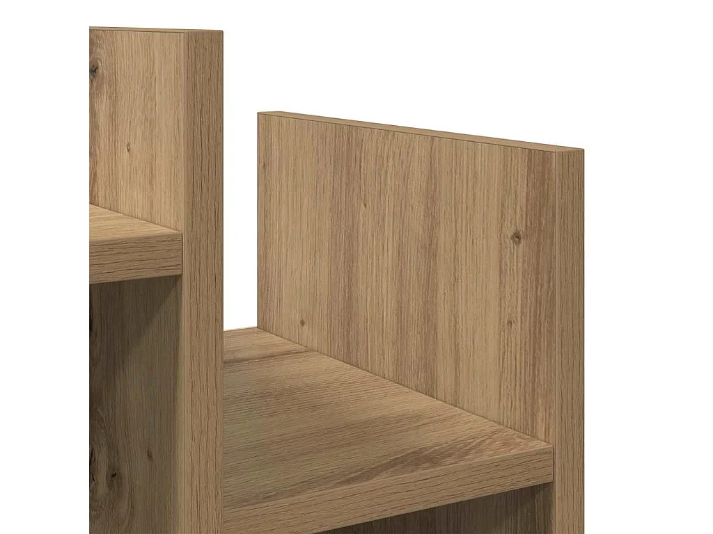Credenza con ripiano, rovere lavorato a mano, 60 x 26 x 60 cm