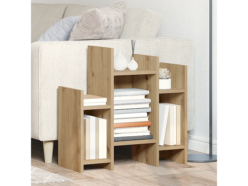 Credenza con ripiano, rovere lavorato a mano, 60 x 26 x 60 cm