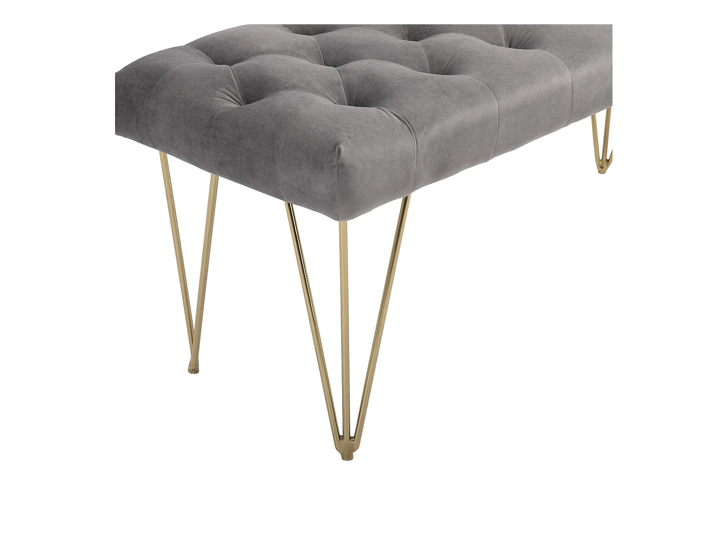 Banc d'Entrée avec Rangement, Tissu Velours, Gris Clair (116x44.5x49 cm)
