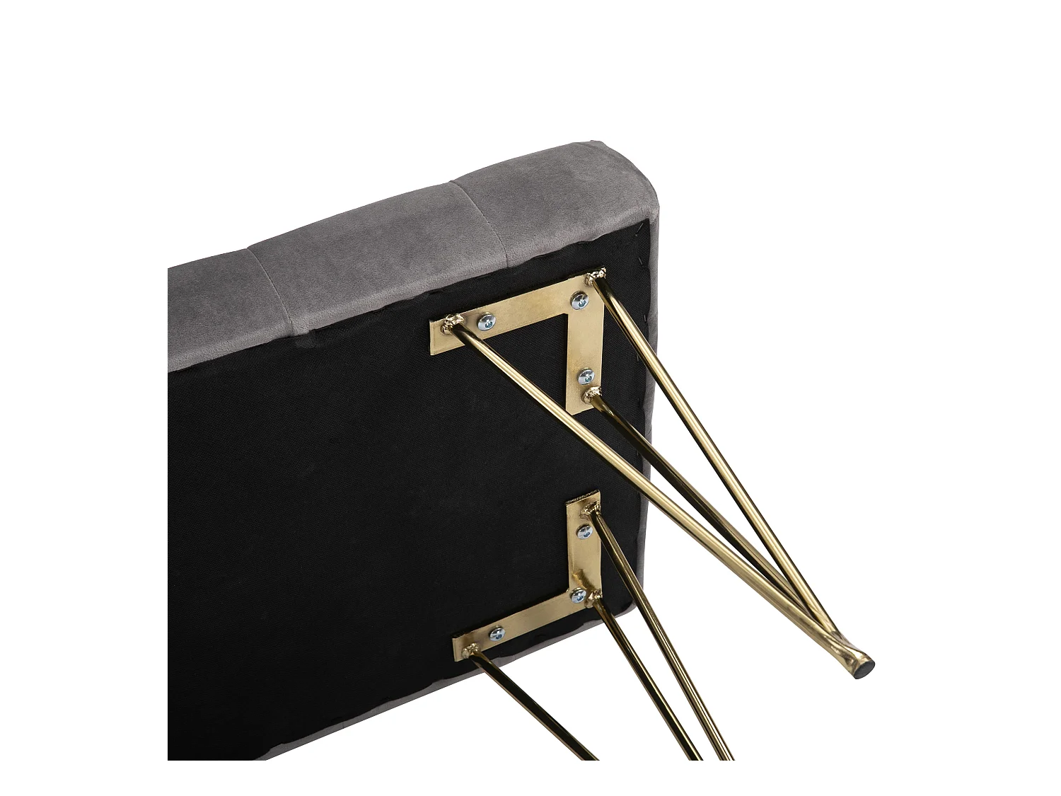 Banc d'Entrée avec Rangement, Tissu Velours, Gris Clair (116x44.5x49 cm)