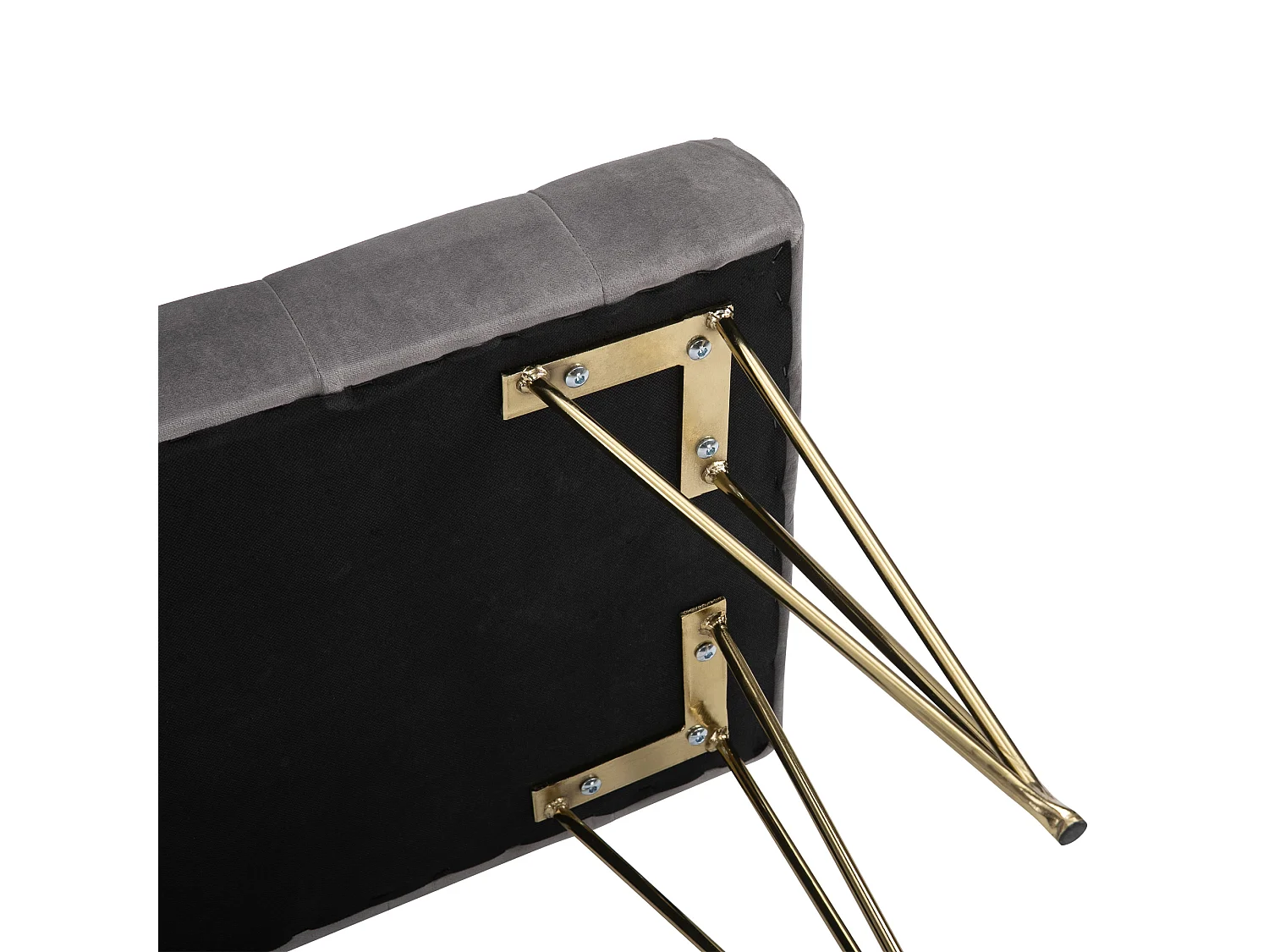 Banc d'Entrée avec Rangement, Tissu Velours, Gris Clair (116x44.5x49 cm)