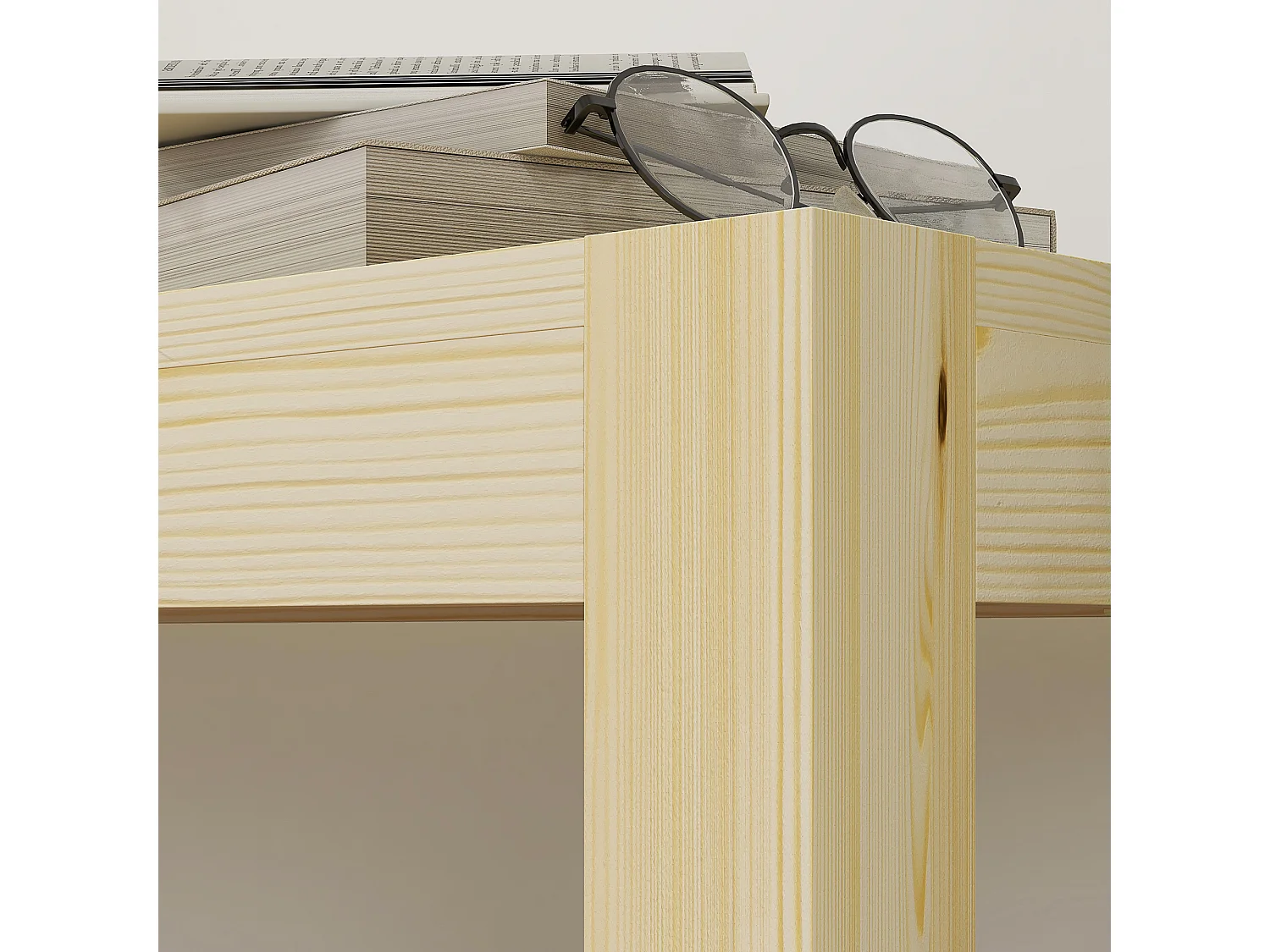 Banc 2 places style campagne, pin naturel, robustesse élevée, naturel (120x33x45cm)