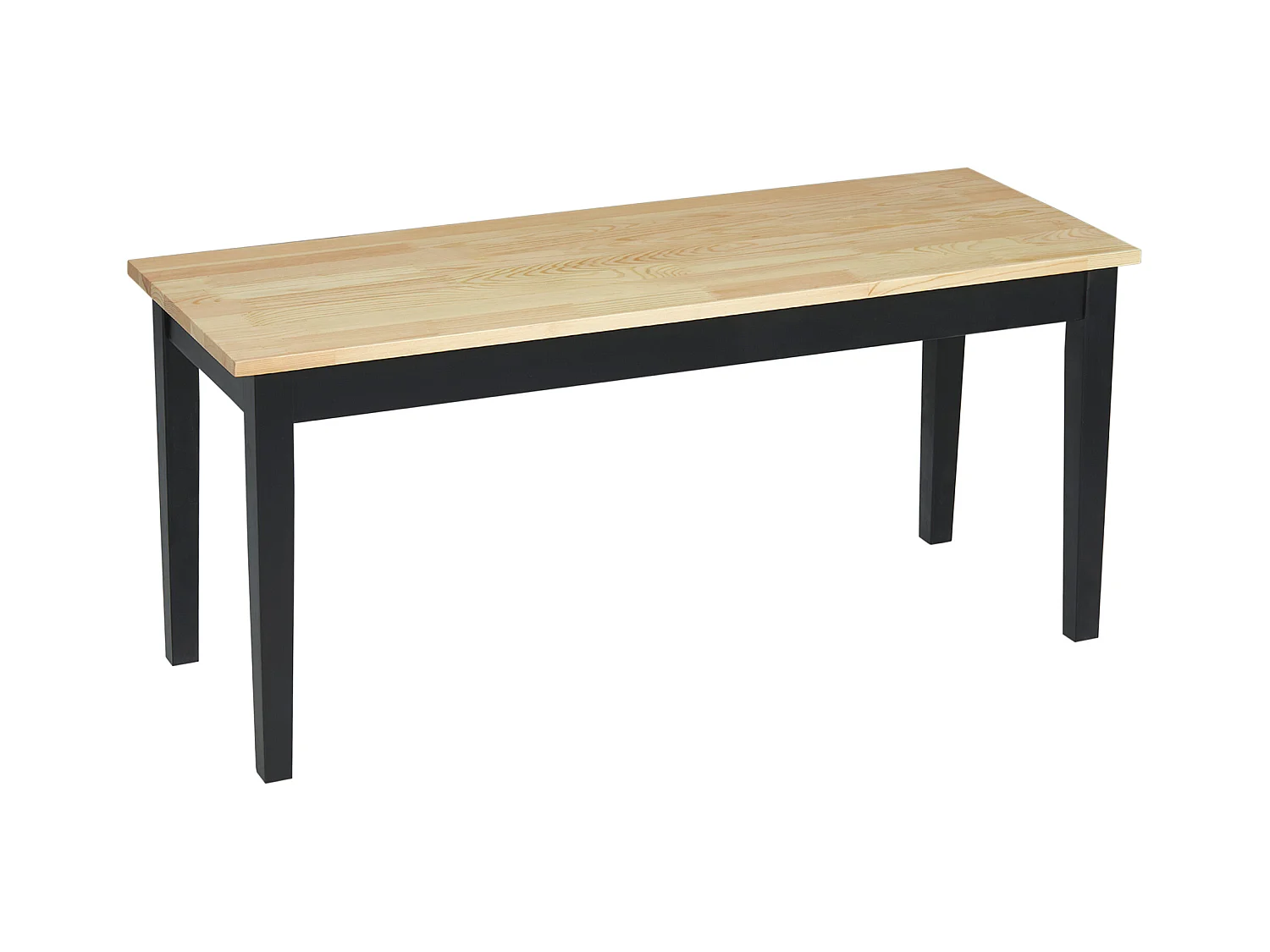 Banc de cuisine 2 places, bois de pin, naturel (102x36x45 cm)