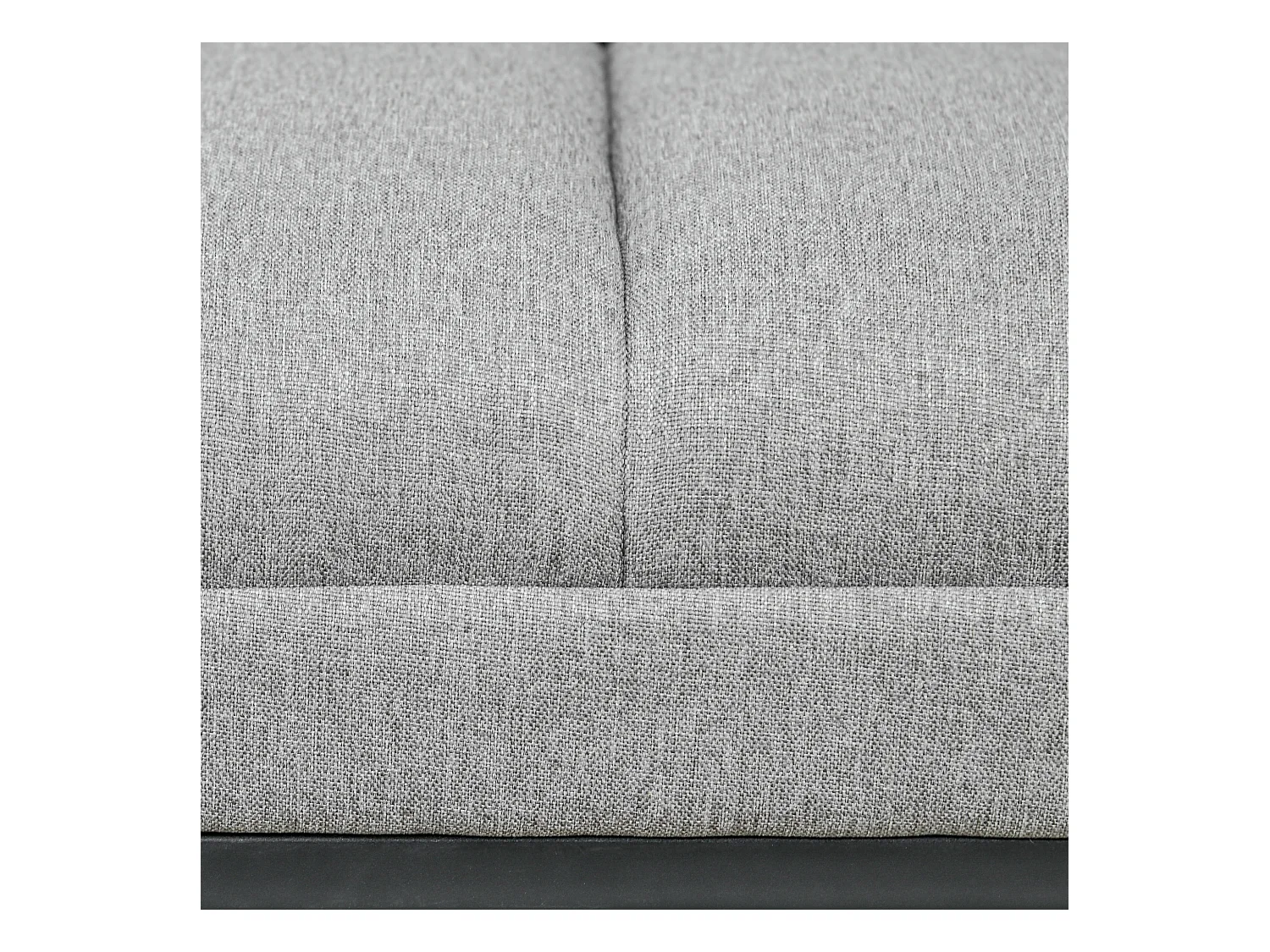 Banc de rangement en lin, avec pieds en acier, capacité 200 kg, gris (120x44x45.5 cm)