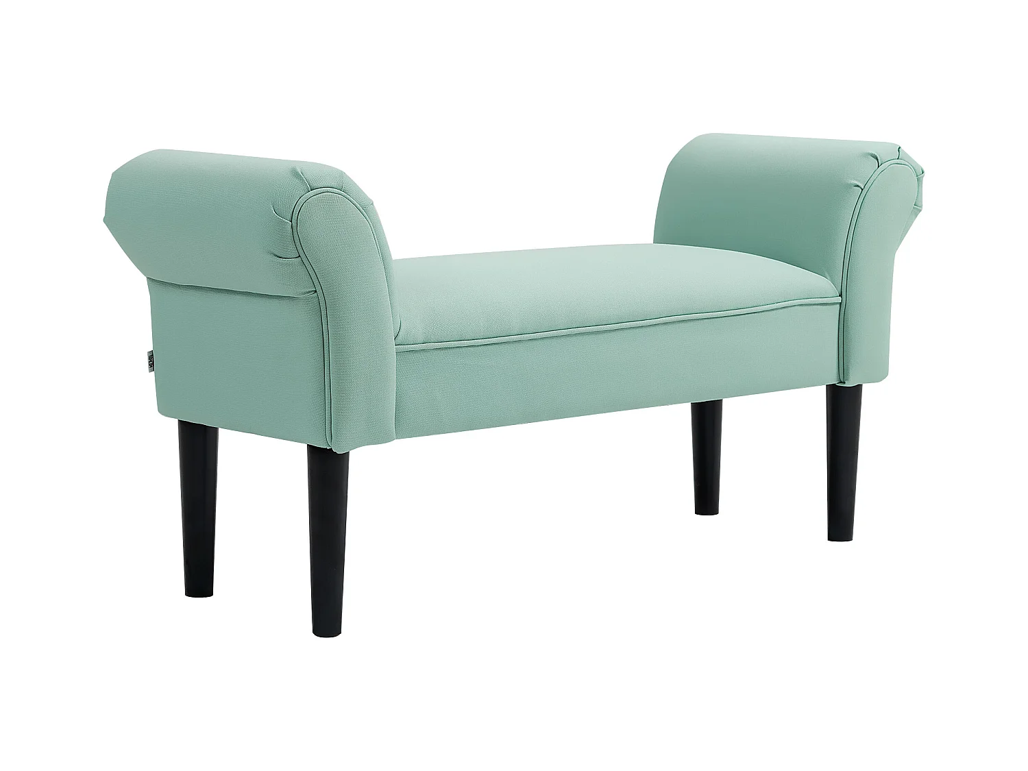 Banc de rangement avec coussin, bois, tissu, vert (102x36x51 cm)