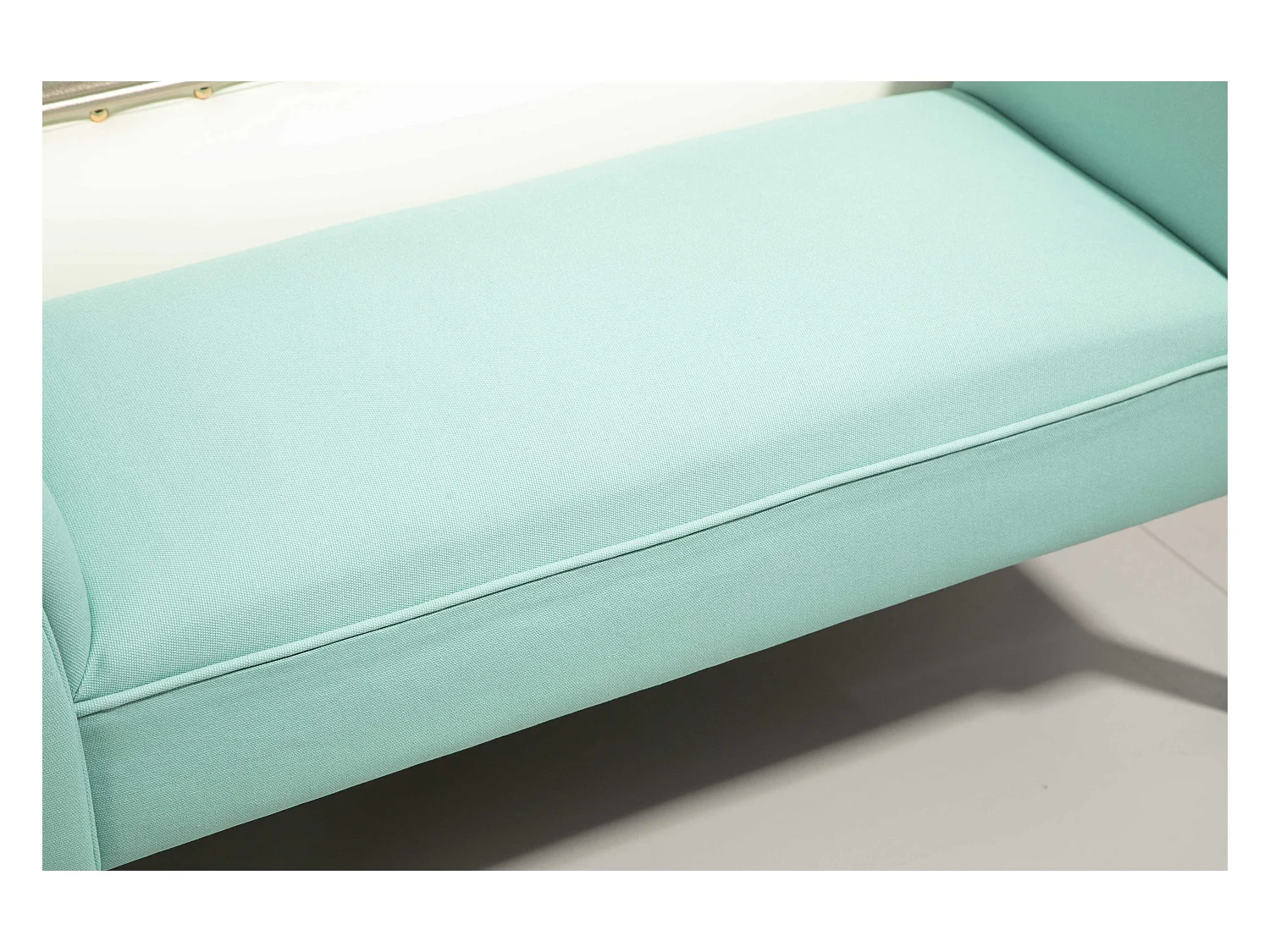 Banc de rangement avec coussin, bois, tissu, vert (102x36x51 cm)