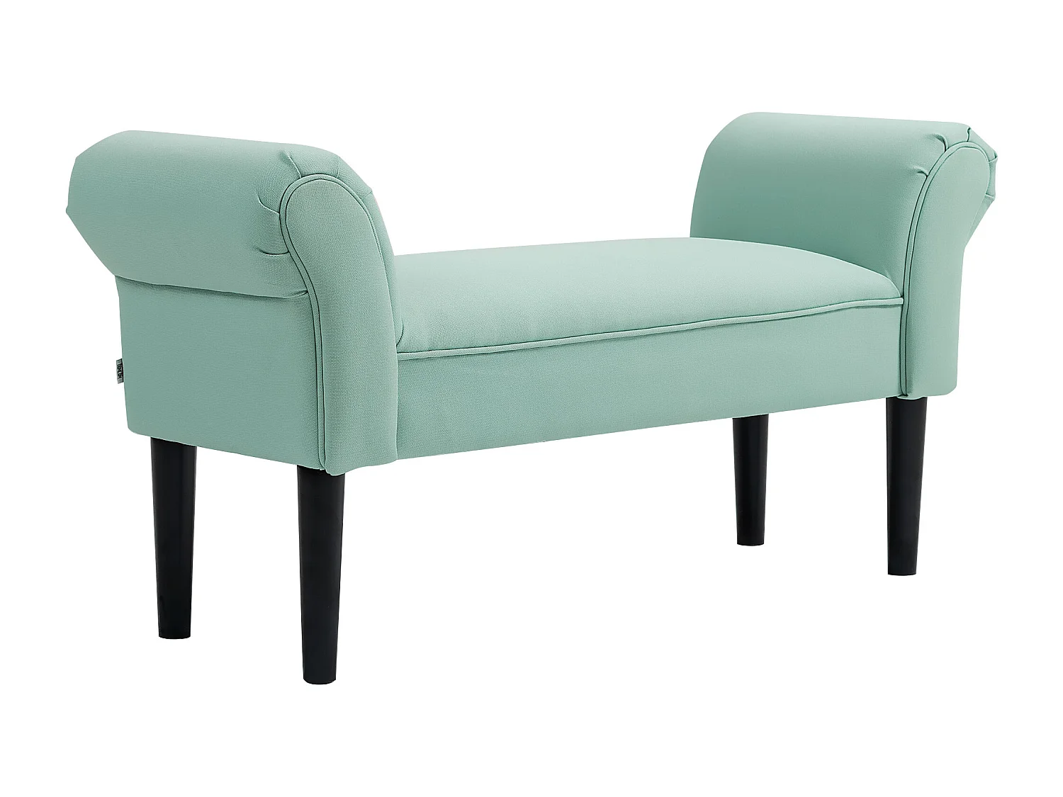 Banc de rangement avec coussin, bois, tissu, vert (102x36x51 cm)