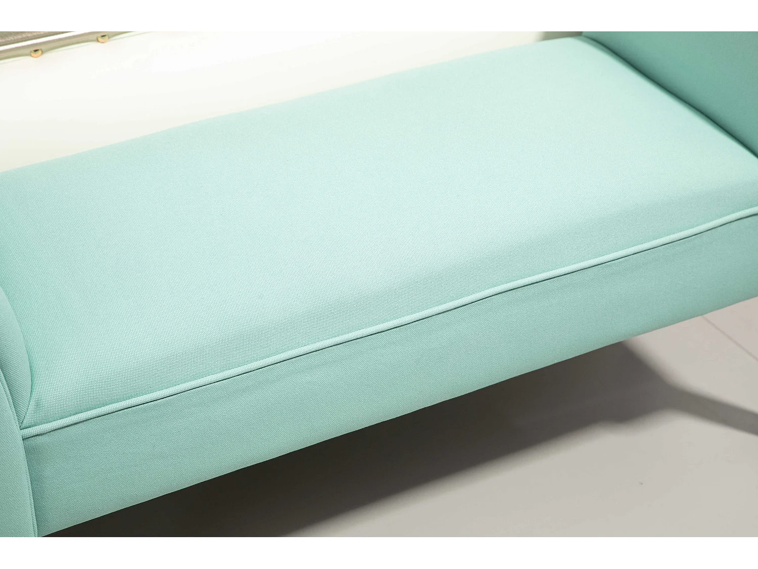 Banc de rangement avec coussin, bois, tissu, vert (102x36x51 cm)