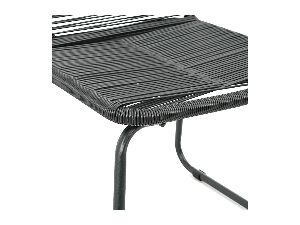 Gartenstühle 2er-Set Schwarzes gewebtes Harz