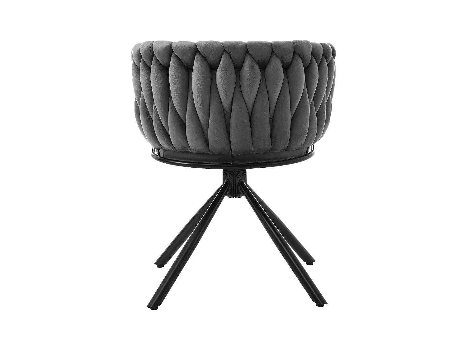 Chaise de Salle à Manger en Velours, 6 pièces, Design Moderne, Métal, Gris (62x60x57 cm)