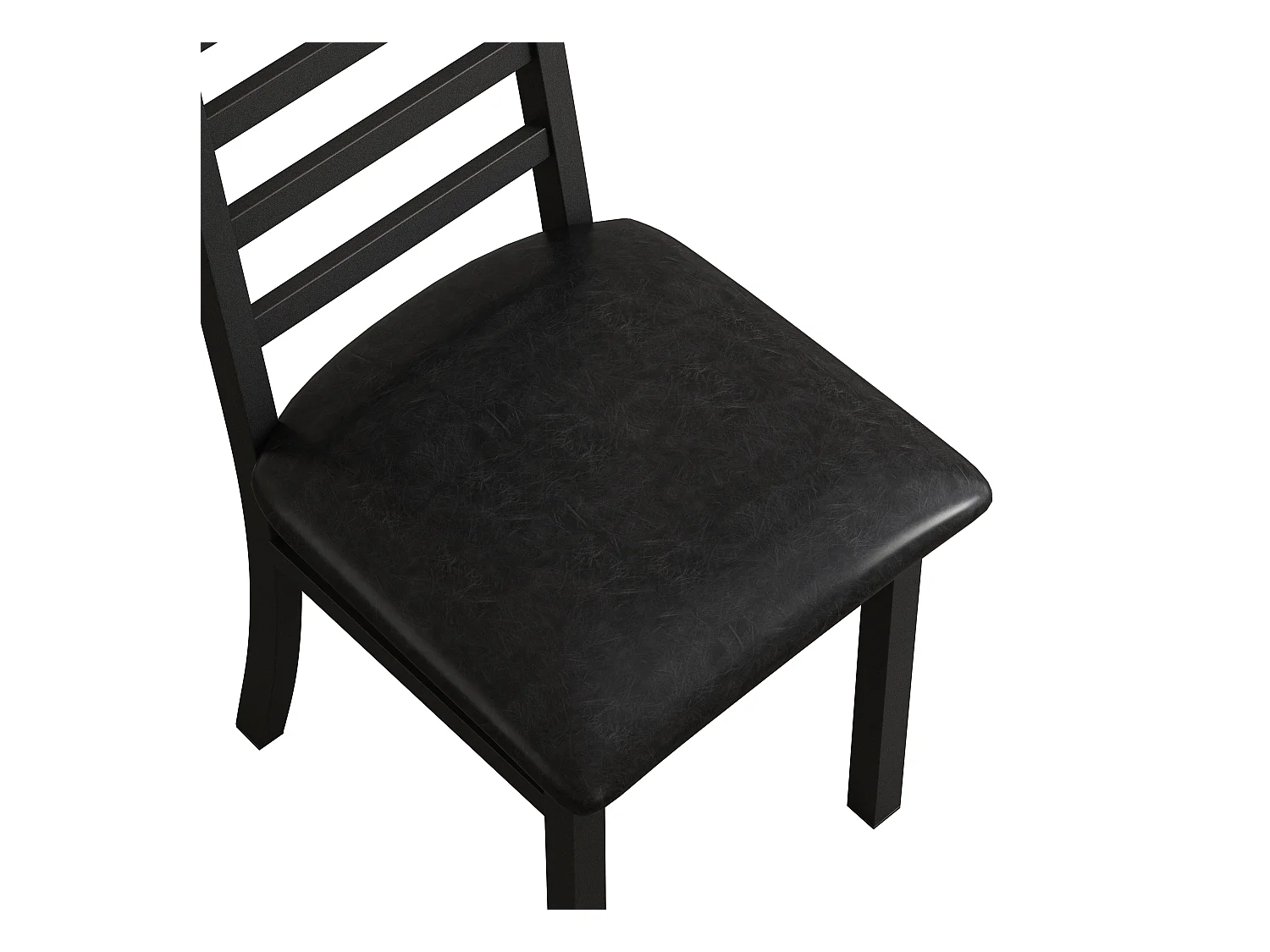 Chaises de salle à manger métal, design épuré, PU simili cuir, pieds en acier, noir (40x47x107 cm)