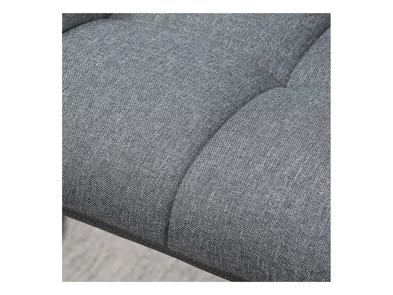 Tabouret de bar réglable 2 pièces avec dossier et repose-pieds, rotation 360°, en simili lin, gris (57.5x52.5x93-114 cm)