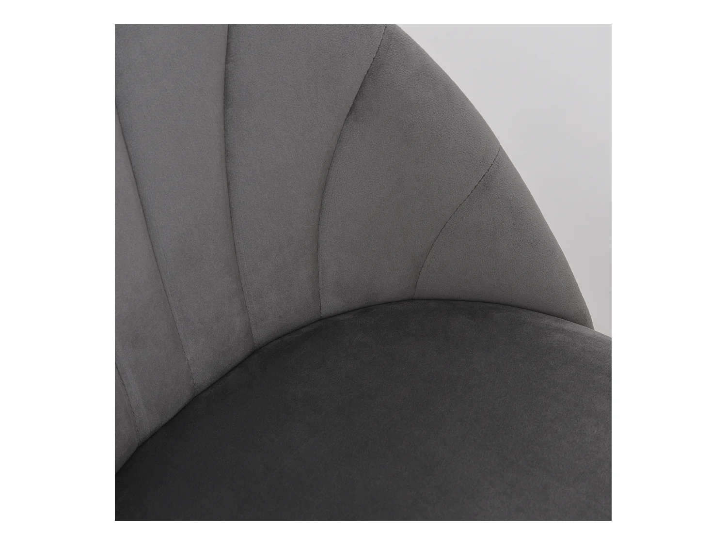 Chaise de salle à manger 2 pièces, design scandinave, velours et métal, gris (52x54x79cm)