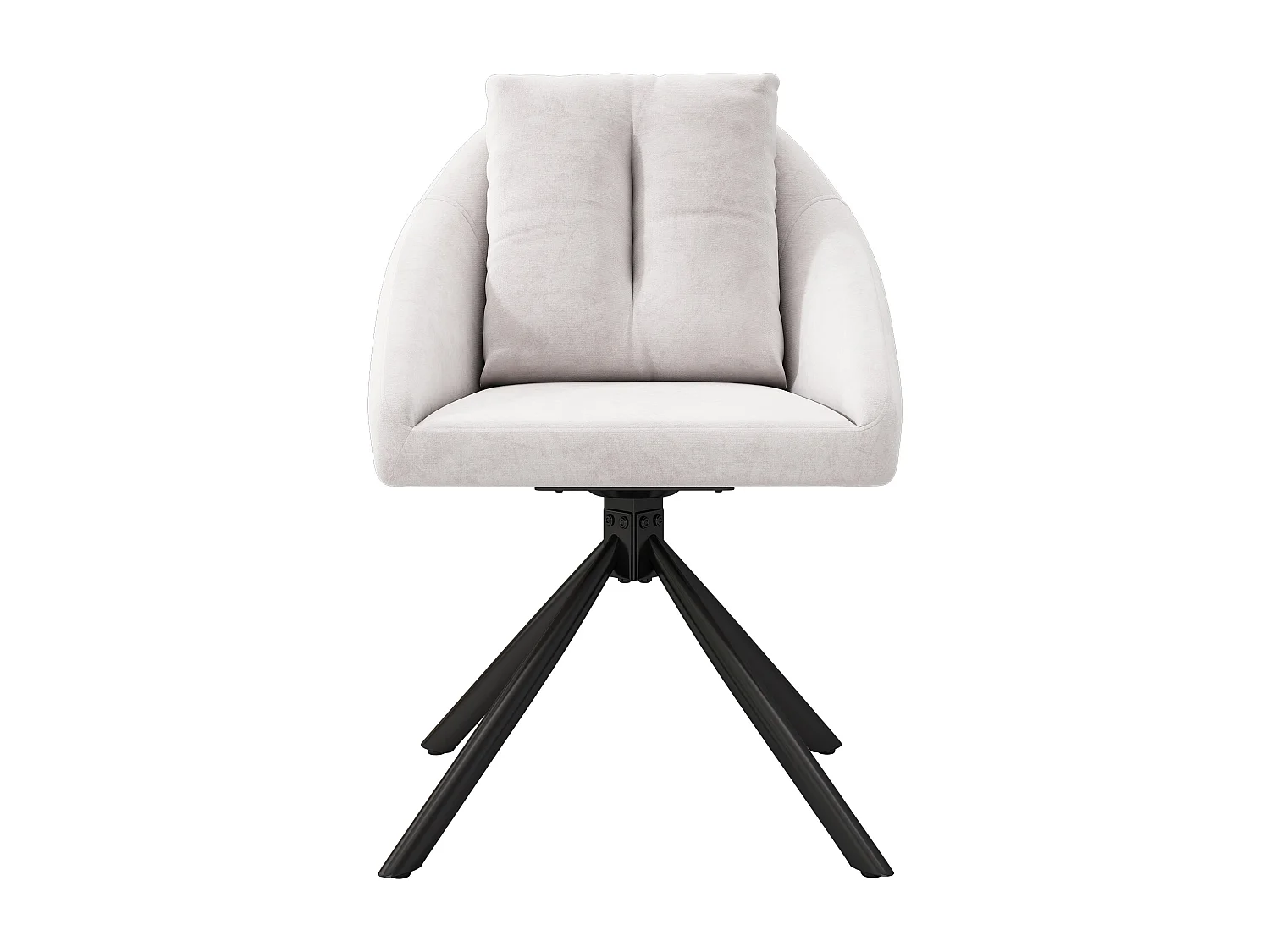 Chaise Rotative en Velours Beige, Design Moderne et Confortable, Matériau en Velours, Structure Métallique (72.39x62.23x49.53 cm)