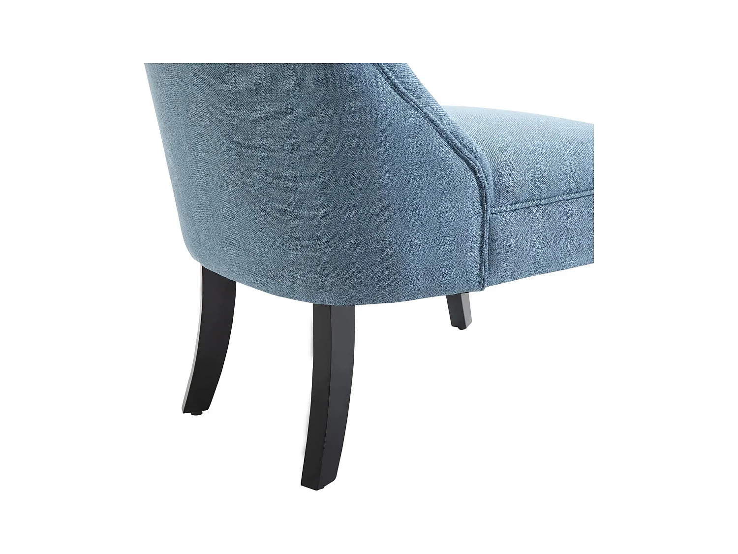 Fauteuil relax avec coussin lombaire, pieds surélevés, lin, bleu (52.5x69x77cm)