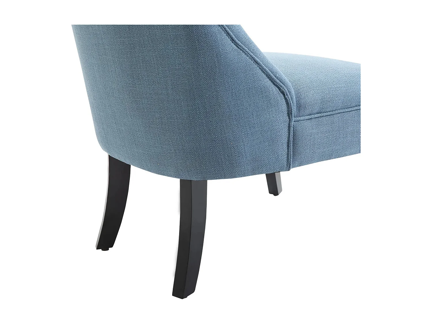 Fauteuil relax avec coussin lombaire, pieds surélevés, lin, bleu (52.5x69x77cm)
