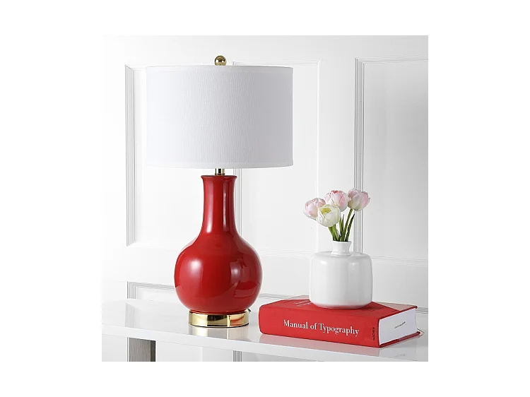 Lampe de table Rouge 38 X 38 X 69.85 cm - Rosemarie