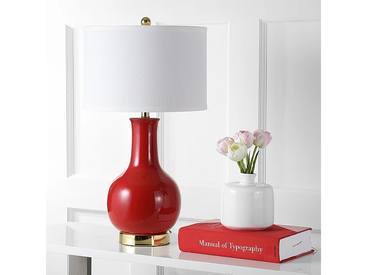Lampe de table Rouge 38 X 38 X 69.85 cm - Rosemarie