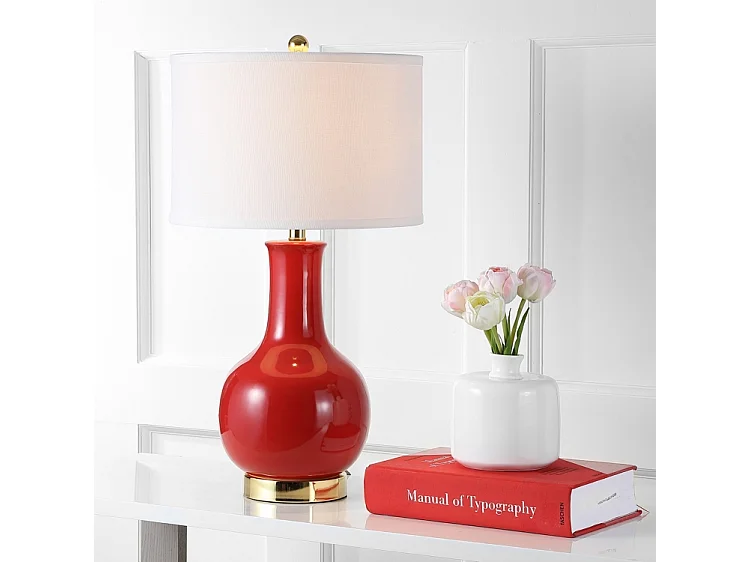 Lampe de table Rouge 38 X 38 X 69.85 cm - Rosemarie