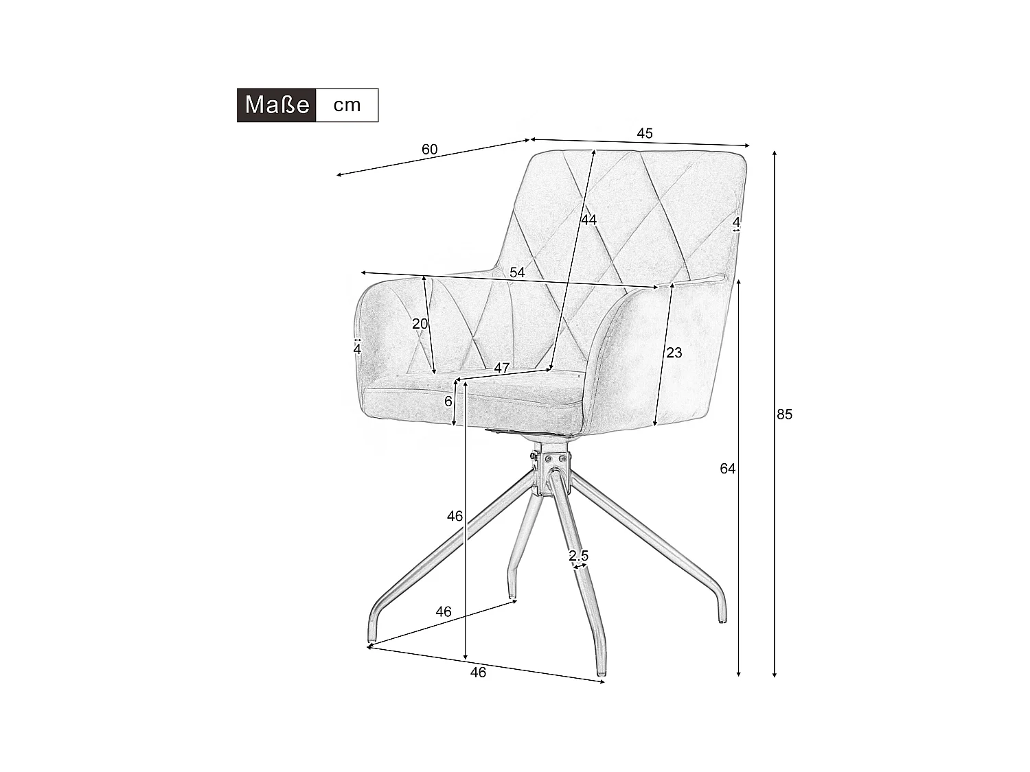 360° draaibare eetkamerstoelen, 4 metalen poten, fluwelen rugleuning, beige