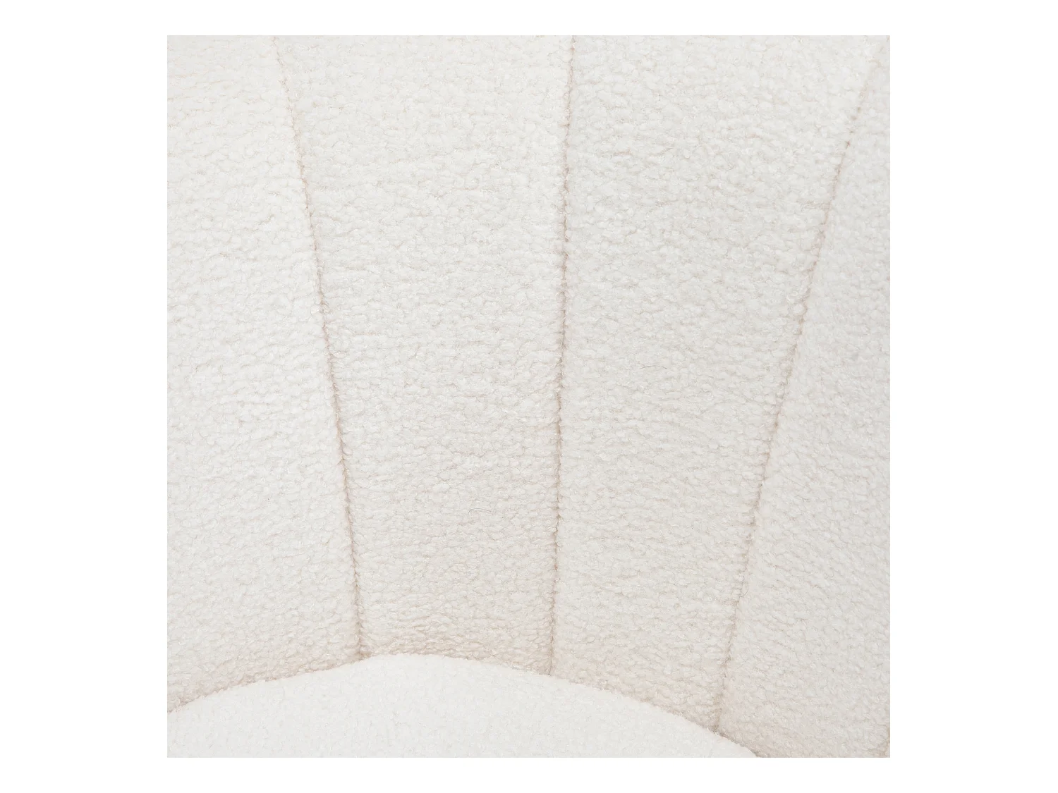 Fauteuil en forme de coquille, design moderne, polyester, blanc (79x77x77 cm)