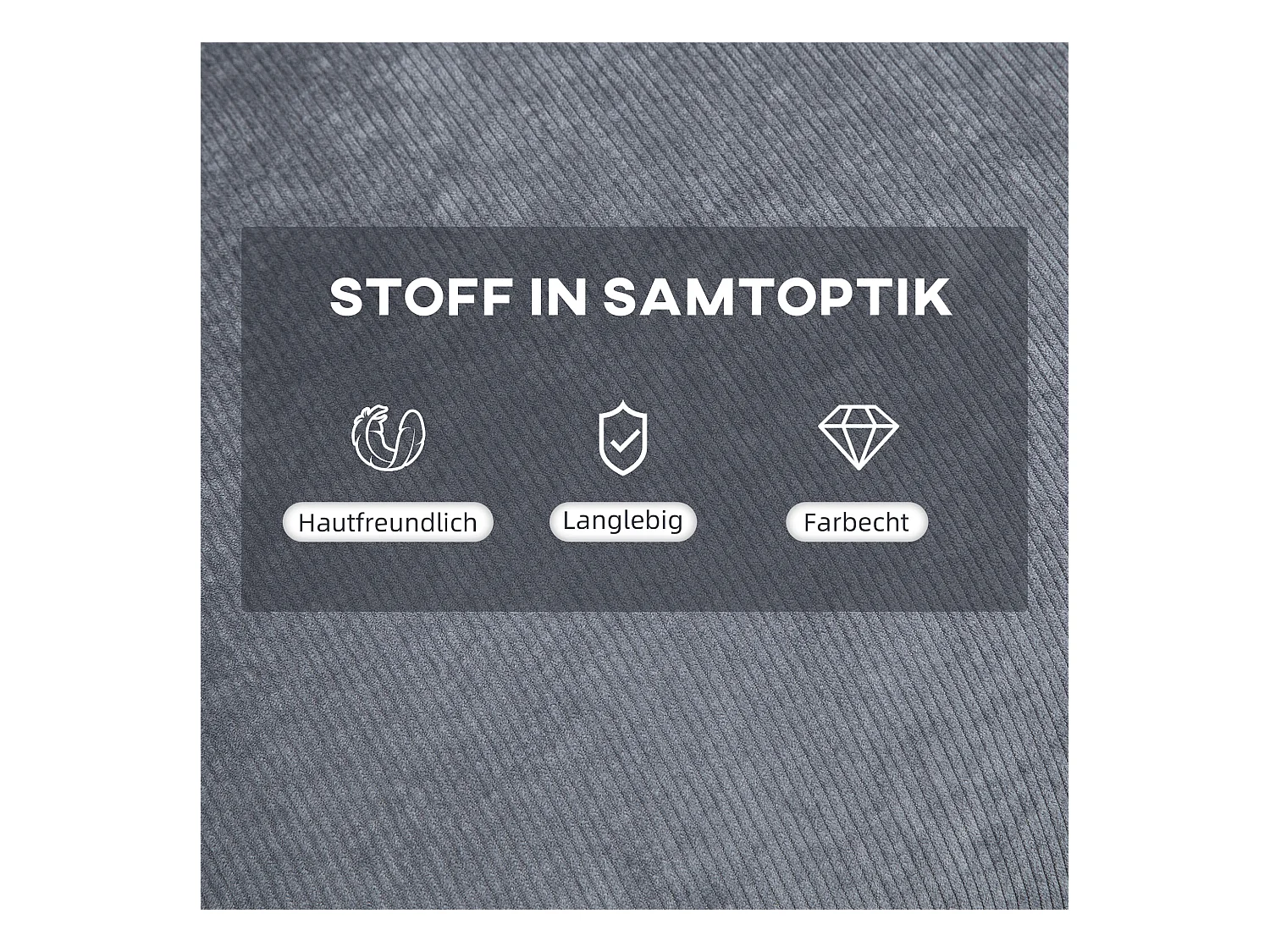 Fauteuil relax avec repose-pieds, dossier inclinable, mousse, gris clair (68x91.5x88cm)