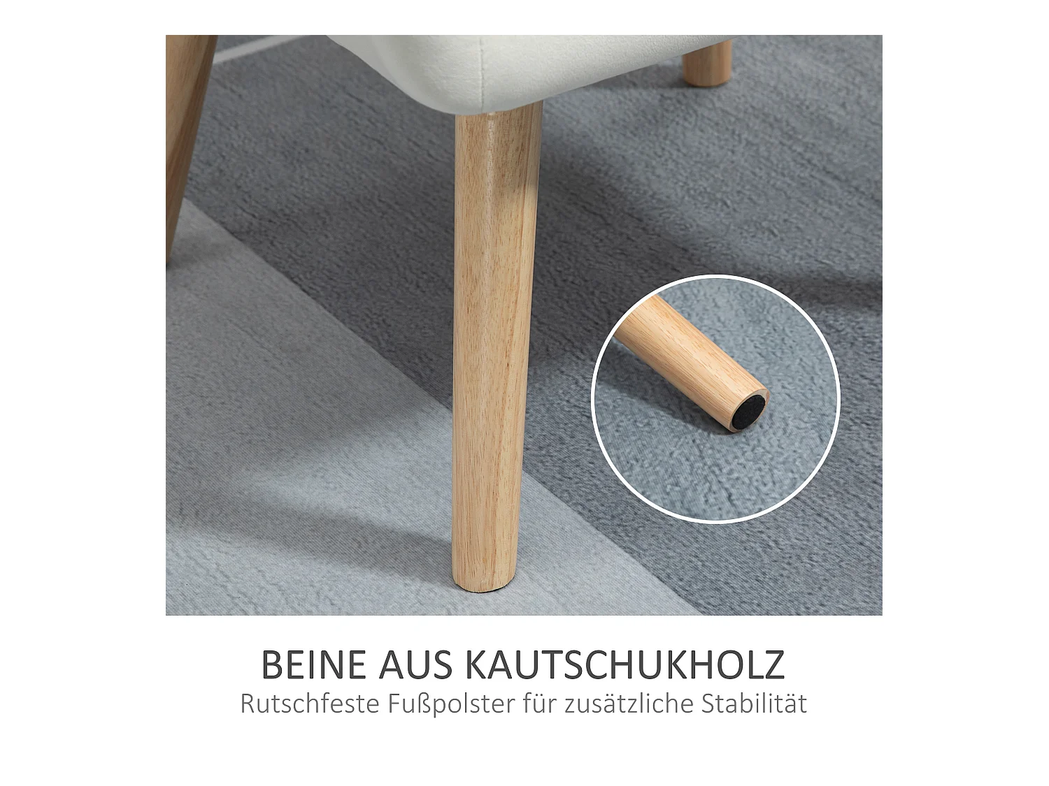 Fauteuil relax avec pieds surélevés, tissu effet velours, pour salon et chambre, crème (67x61.5x71 cm)