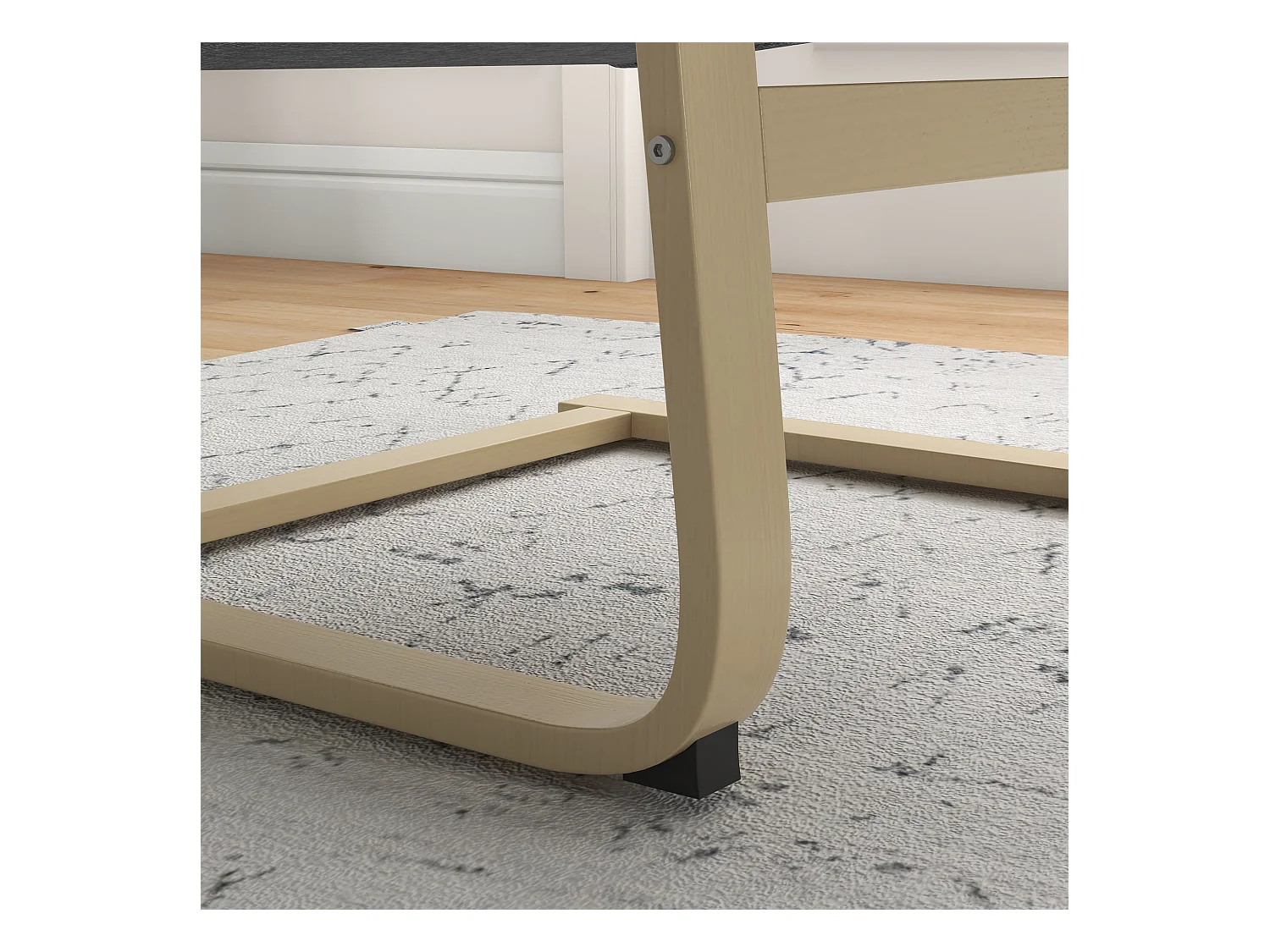 Relaxfauteuil met hoofdsteun, berkenhouten frame, donkergrijze linnen bekleding, comfortabel en stabiel (66,5x80x99cm)