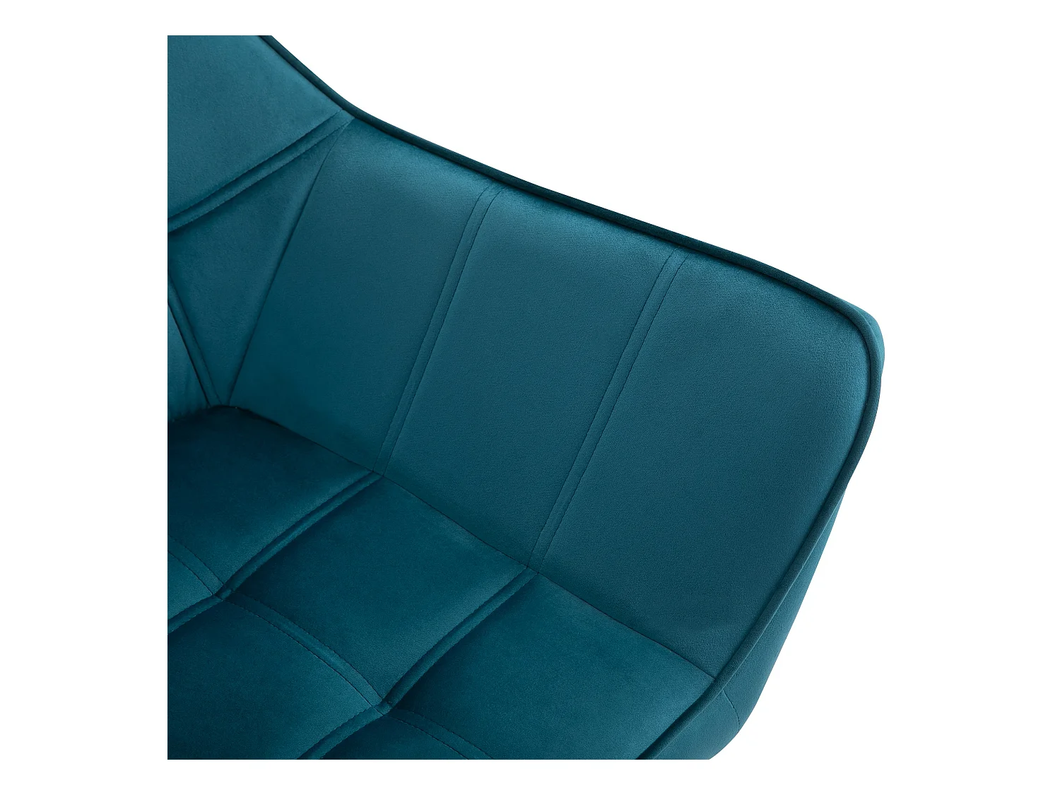 Fauteuil relax avec design scandinave, en velours, pieds en bois, bleu clair (64x62x72.5 cm)