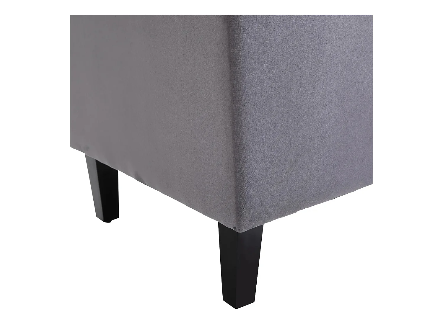 Fauteuil Relax, design moderne avec accoudoirs, tissu velours gris, structure en bois, 67 x 70.5 x 97 cm