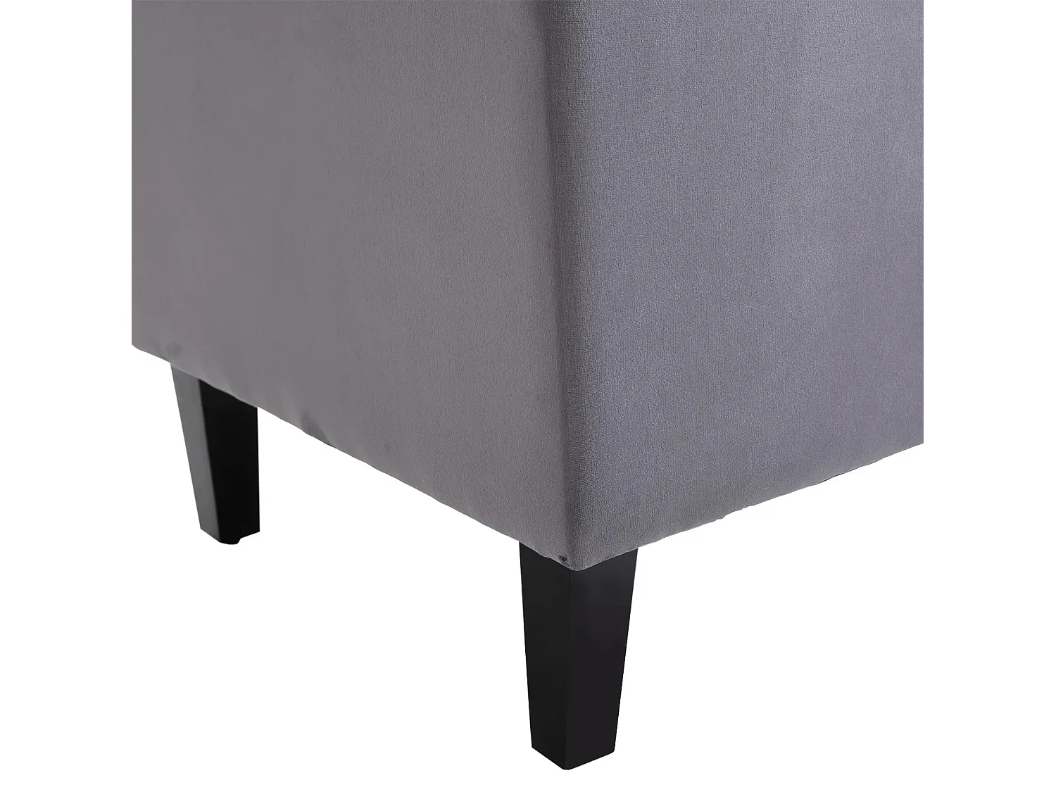 Fauteuil Relax, design moderne avec accoudoirs, tissu velours gris, structure en bois, 67 x 70.5 x 97 cm