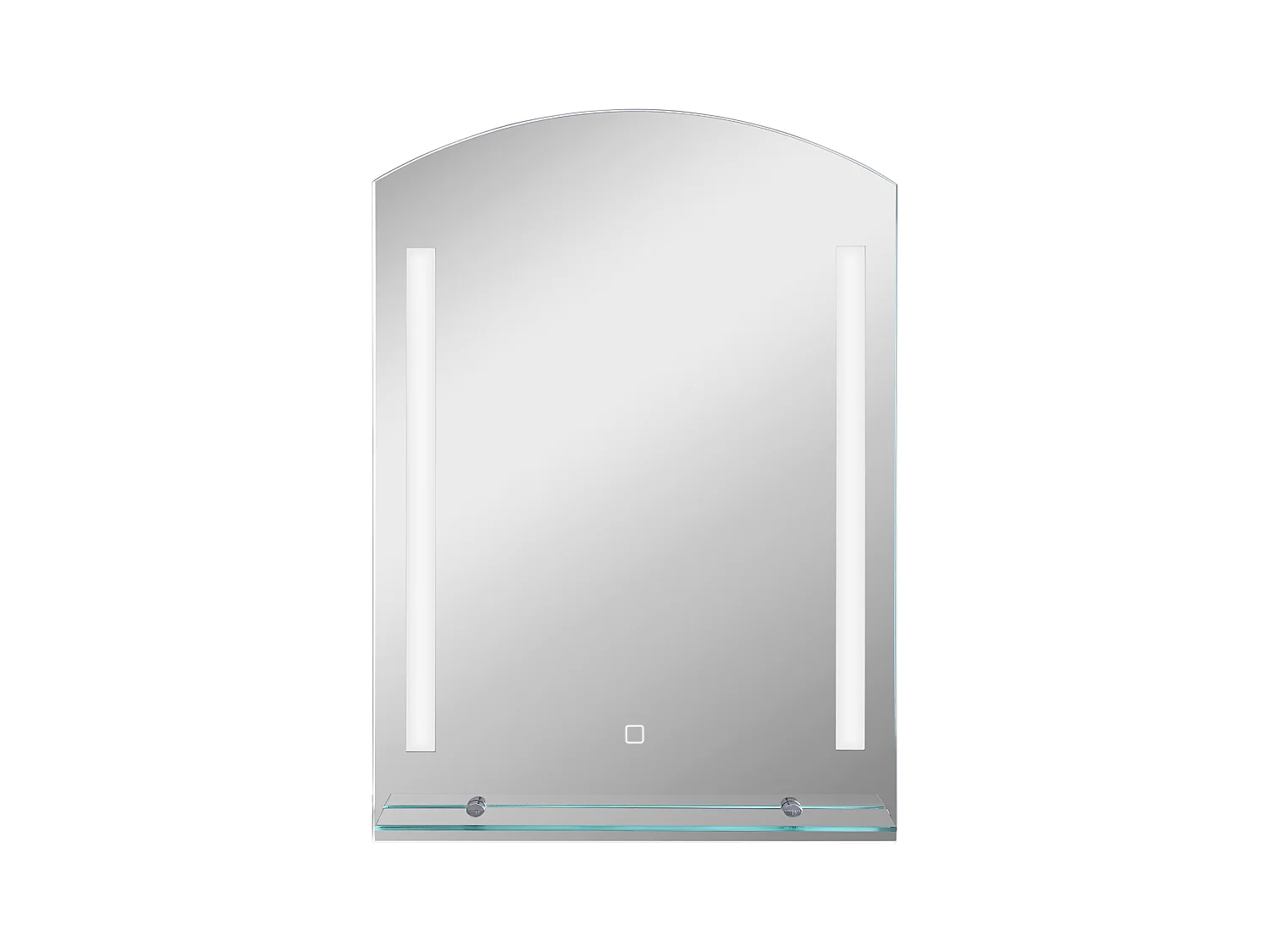 Miroir de salle de bain lumineux, 3 couleurs de lumière, avec interrupteur tactile, aluminium, argenté (50x12x70 cm)