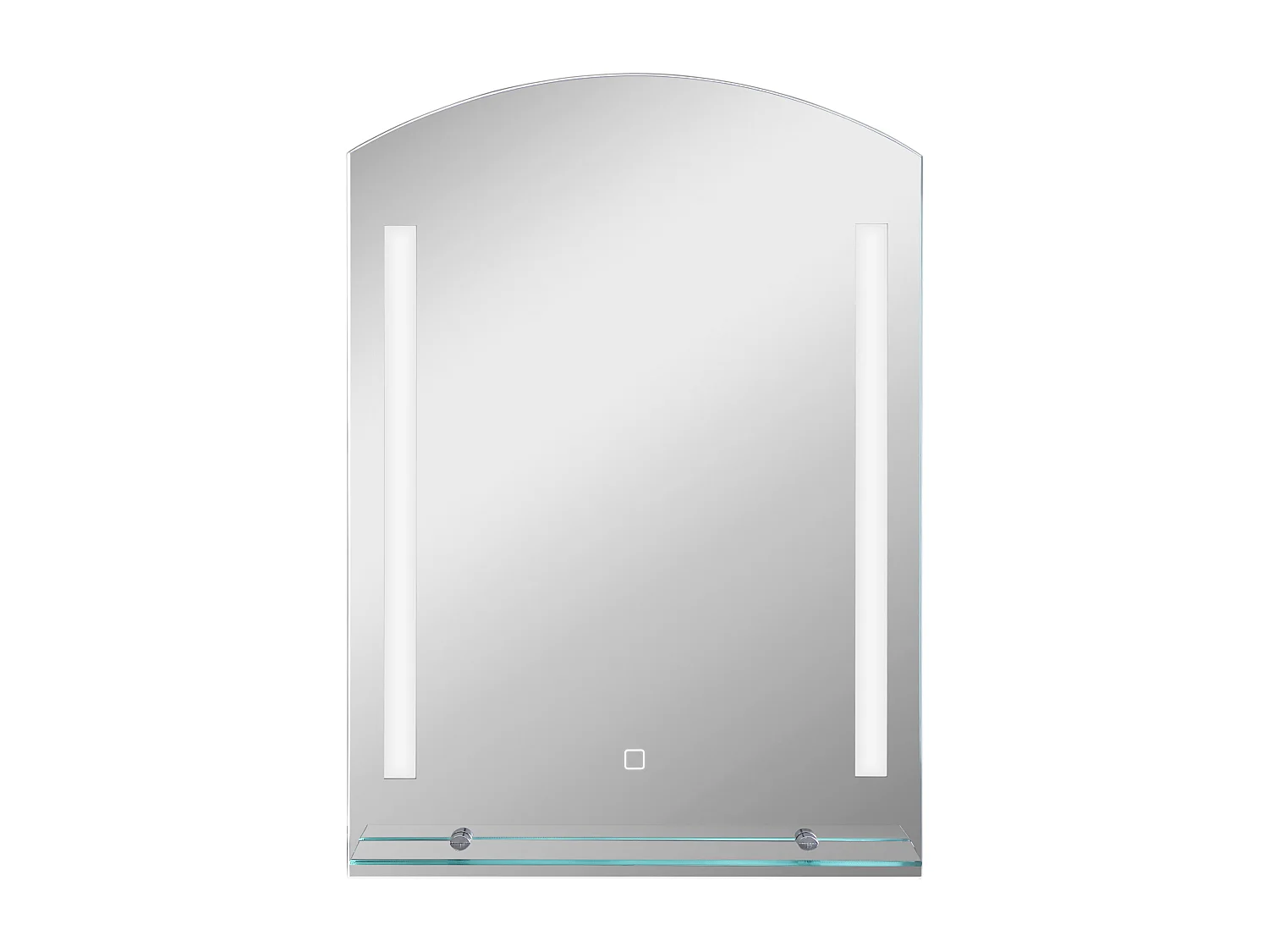 Miroir de salle de bain lumineux, 3 couleurs de lumière, avec interrupteur tactile, aluminium, argenté (50x12x70 cm)