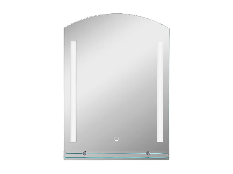 Verlichte badkamerspiegel, 3 lichtkleuren, met aanraakschakelaar, aluminium, zilver (50x12x70 cm)