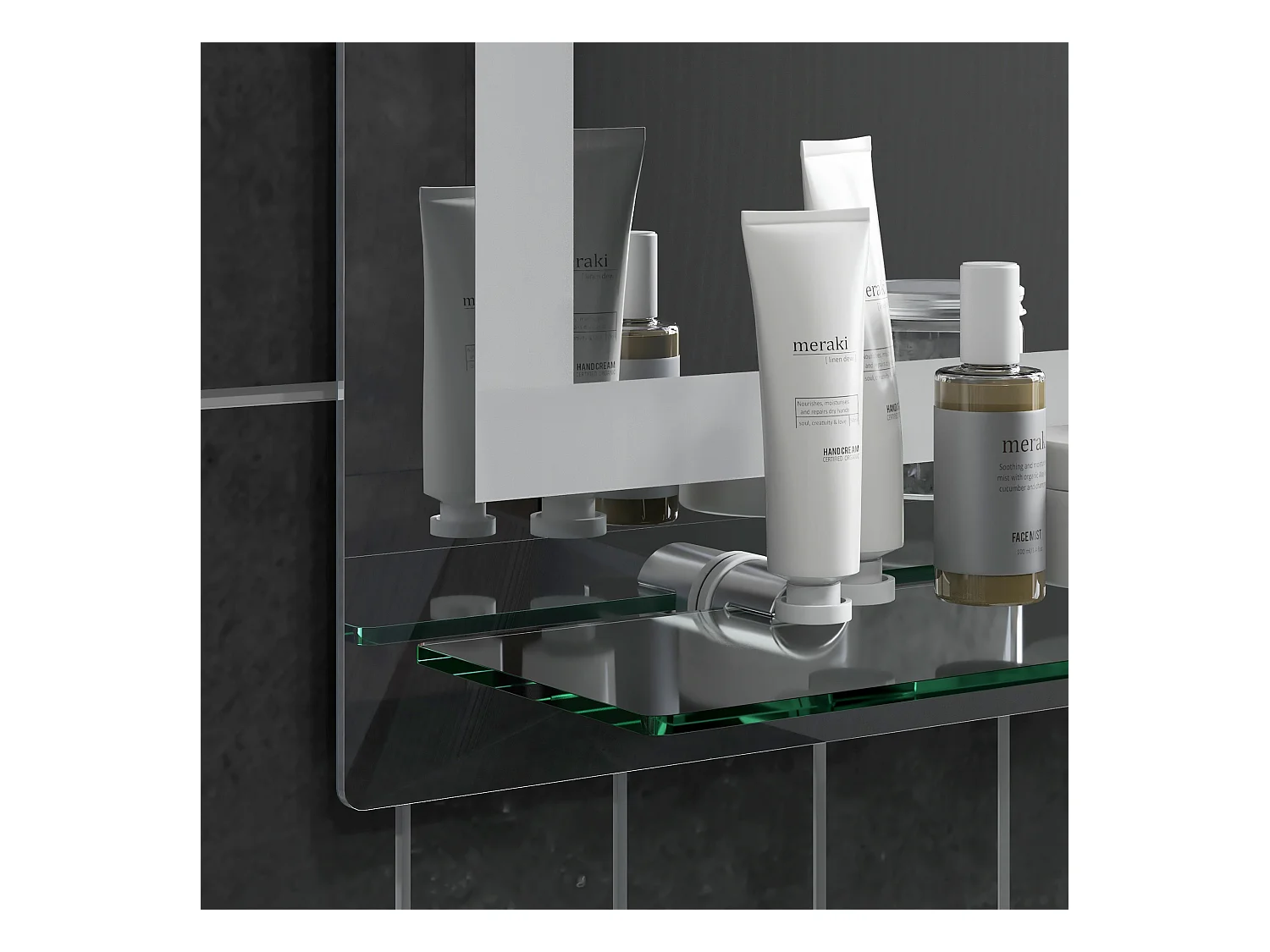 Miroir de salle de bain lumineux avec 3 couleurs d'éclairage, fonction mémoire, aluminium argenté (50x2.7x70 cm)