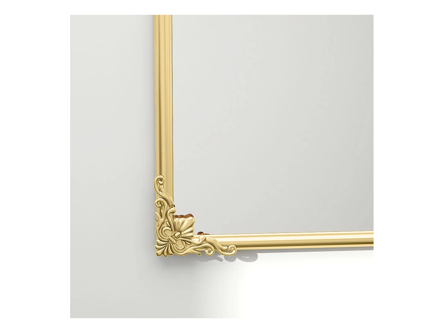 Miroir mural Baroque, cadre décoratif en métal, doré, 60x87.5 cm