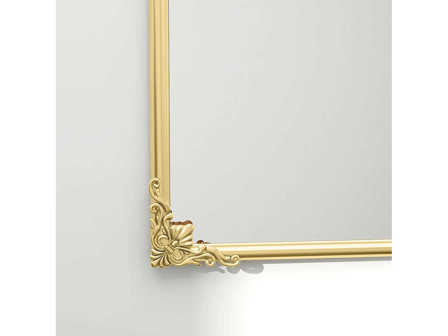 Miroir mural Baroque, cadre décoratif en métal, doré, 60x87.5 cm