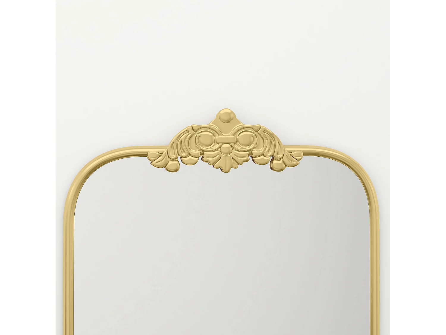 Miroir mural Baroque, cadre décoratif en métal, doré, 60x87.5 cm