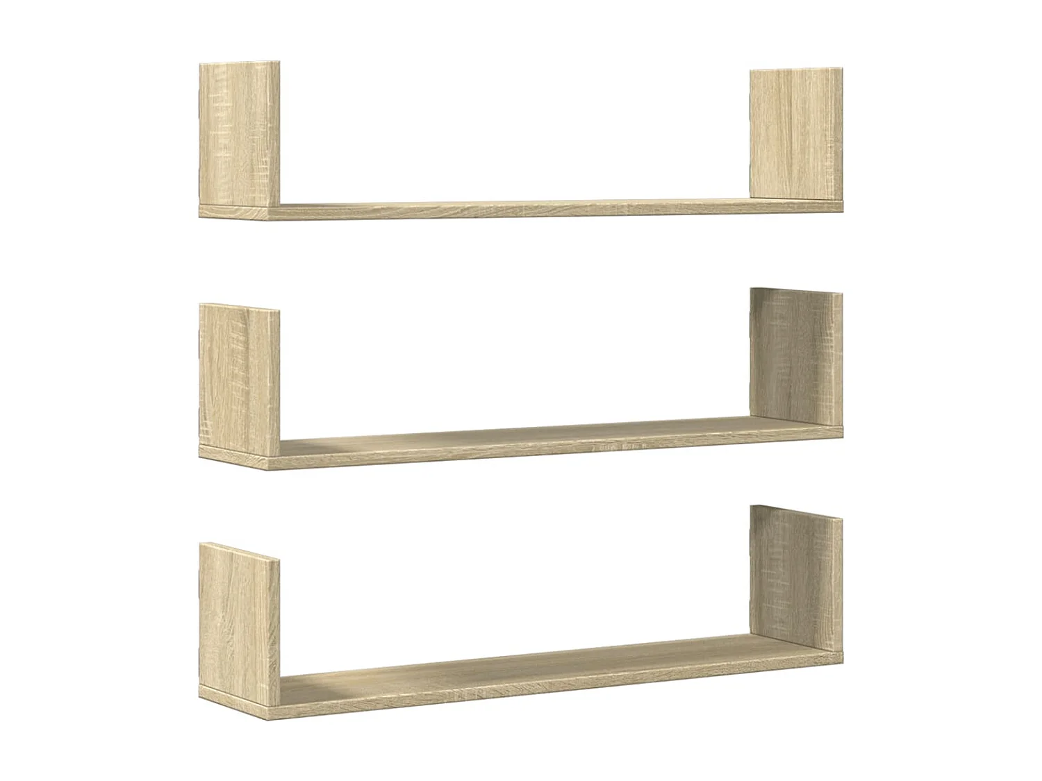 stuks wandplanken Sonoma eiken 80x18x18cm bewerkt hout