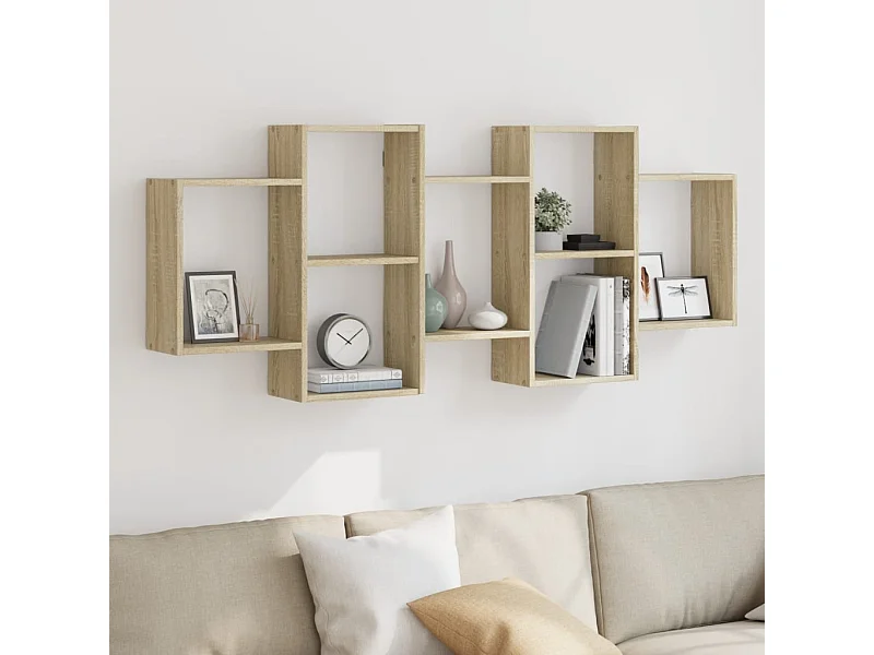 Mensola da parete in rovere Sonoma 159x18x65 cm in legno ingegnerizzato