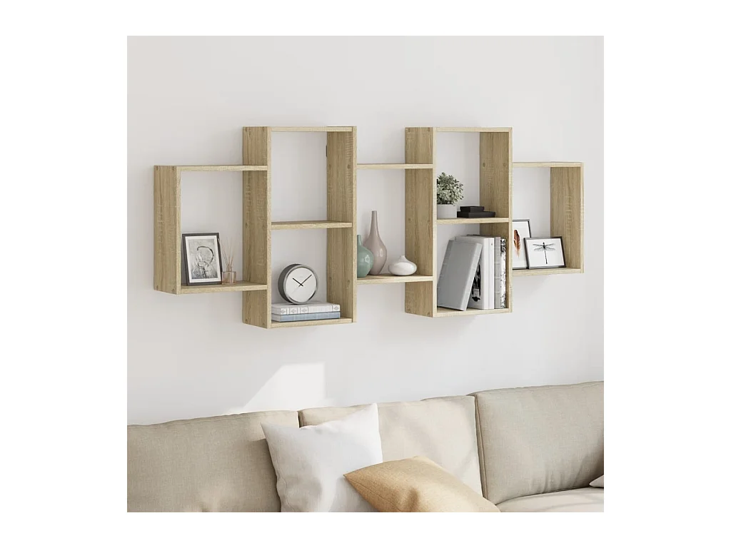 Mensola da parete in rovere Sonoma 159x18x65 cm in legno ingegnerizzato