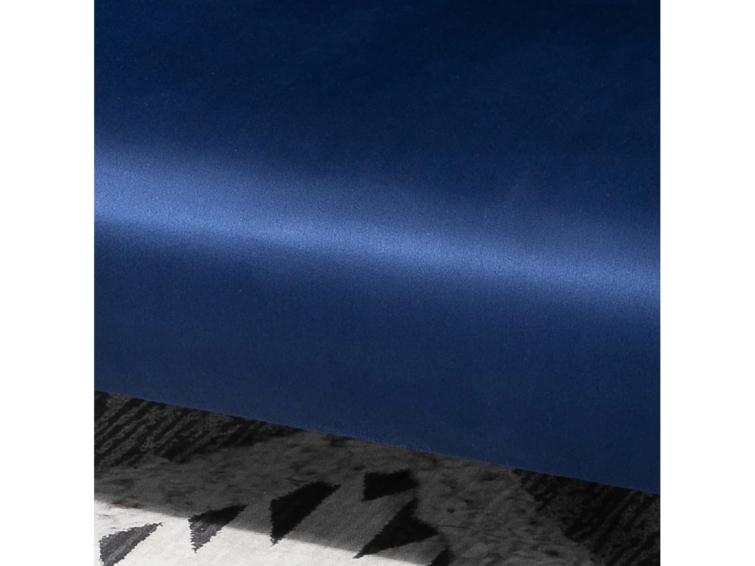 Divano trasformabile a 2 posti con schienale regolabile, tessuto in velluto, blu (111x80x78 cm)