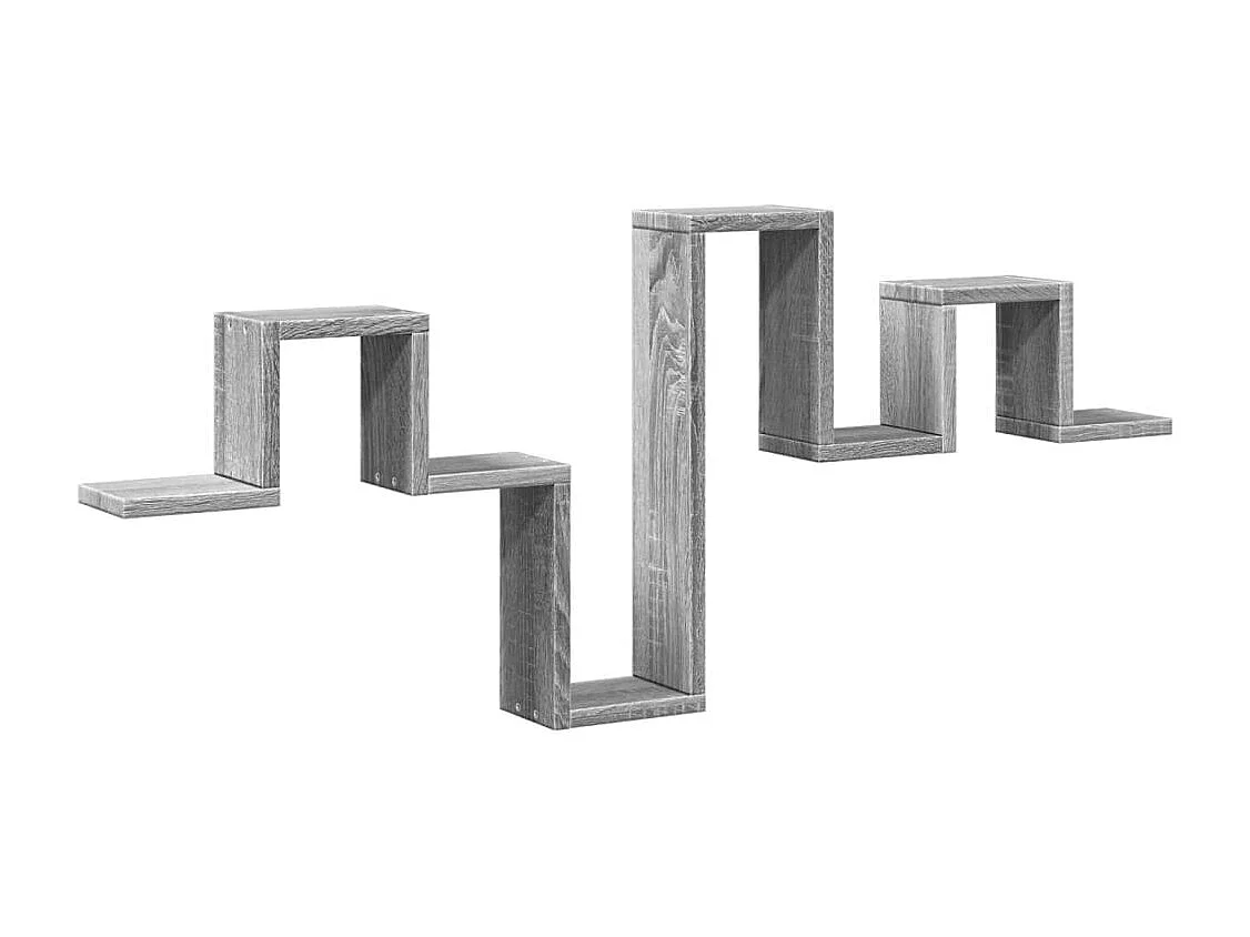 Sonoma wandplank grijs 104,5x10x43 cm bewerkt hout