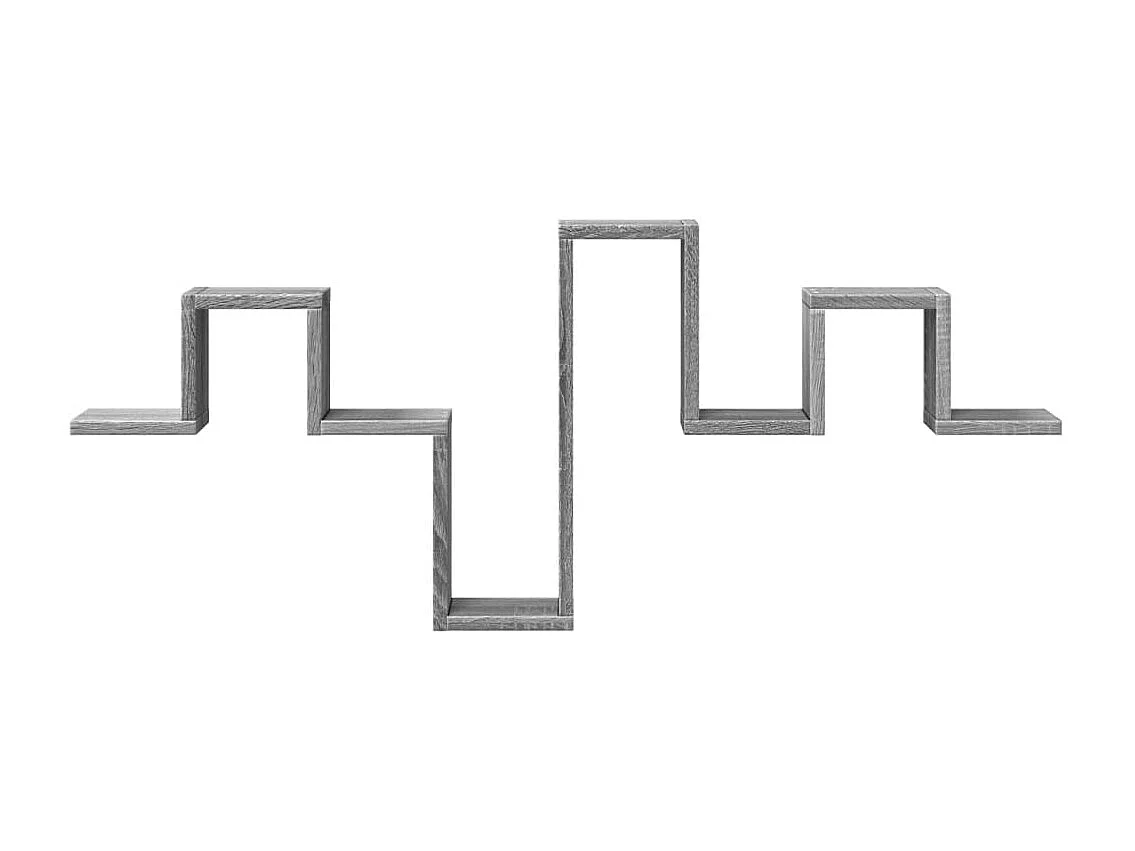 Sonoma wandplank grijs 104,5x10x43 cm bewerkt hout