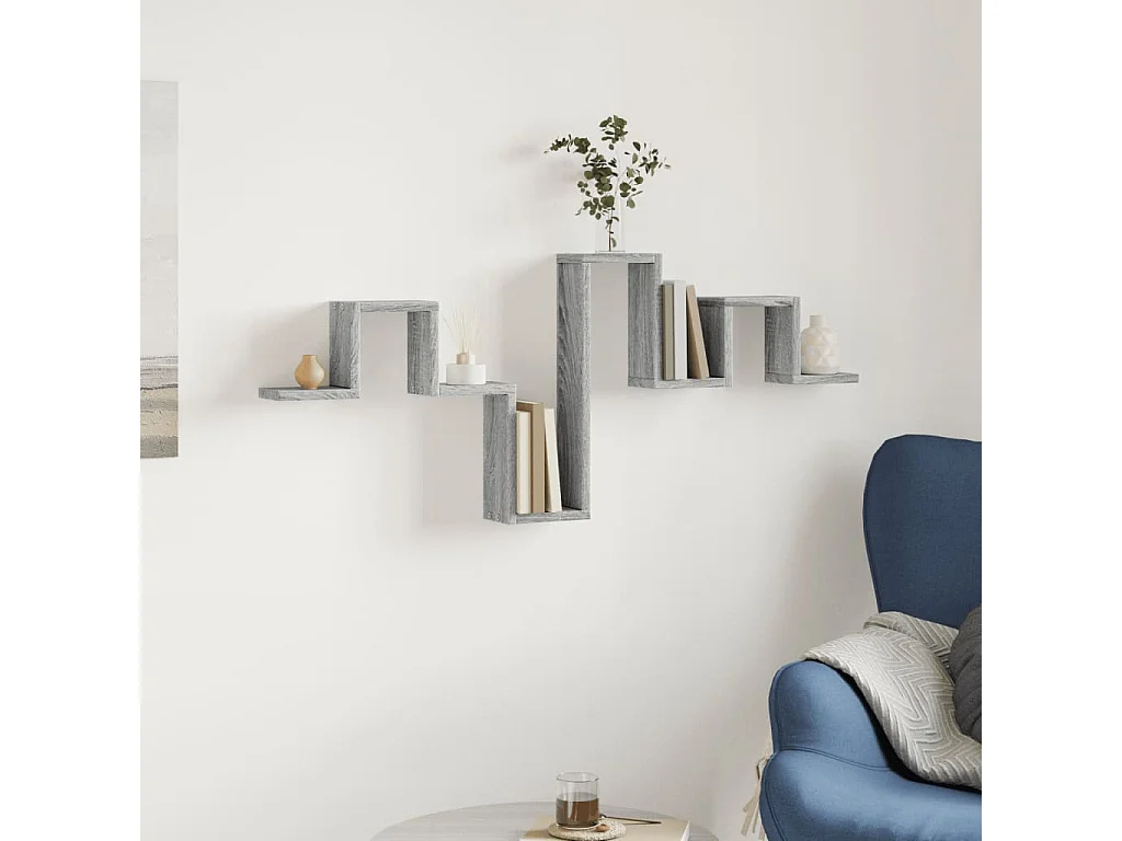 Estante de pared Sonoma gris 104,5x10x43 cm madera de ingeniería