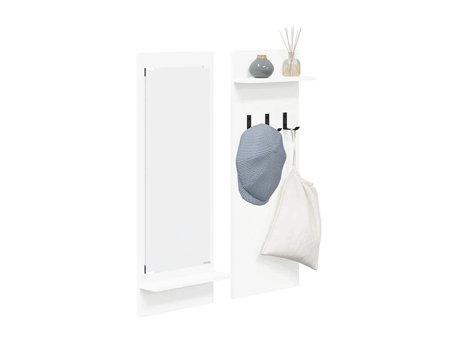 Appendiabiti da parete Bianco 70 x 10 x 90 cm Legno ingegnerizzato