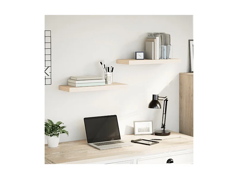 Mensole sospese 2 pezzi 60x23,5x4 cm in legno ingegnerizzato