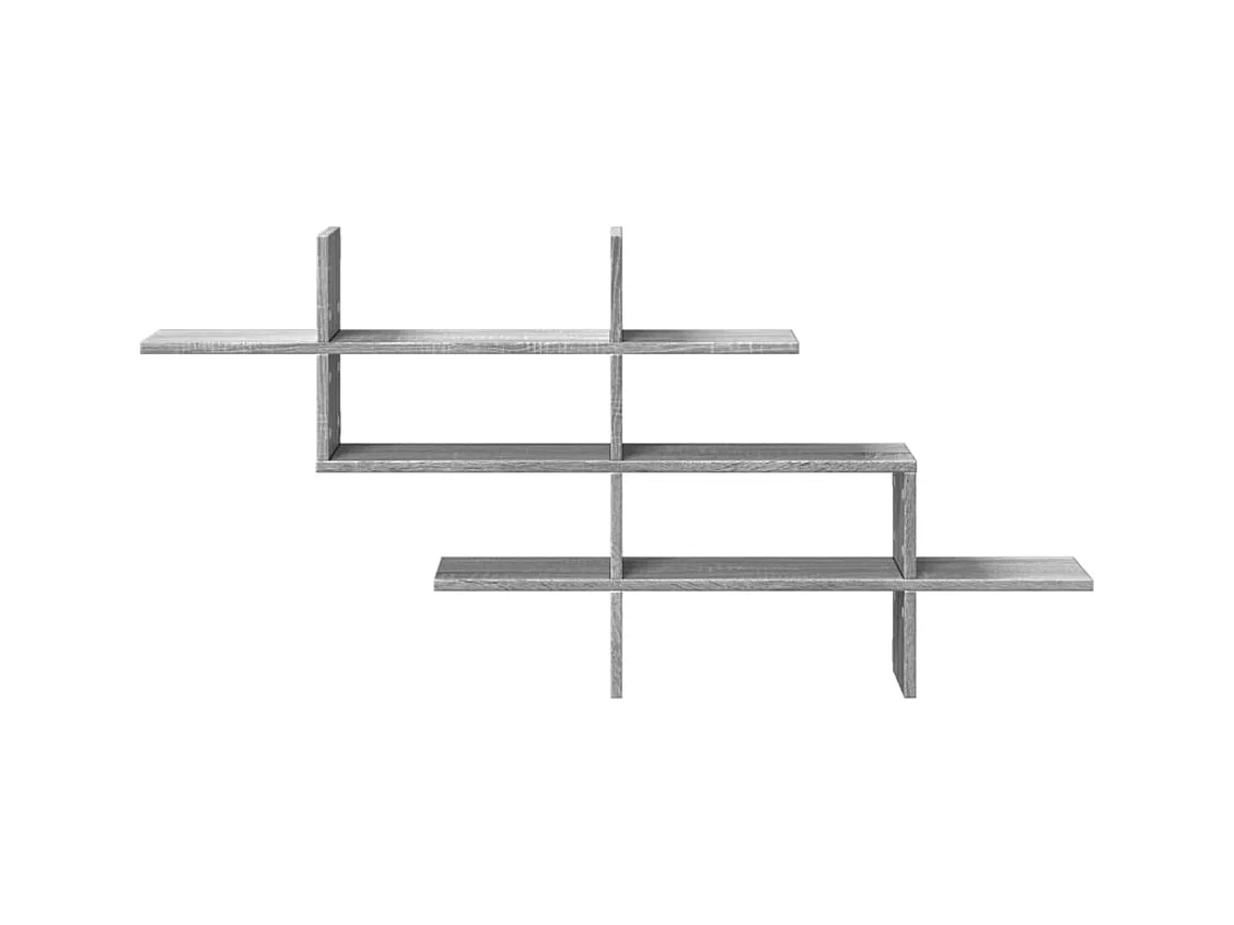 Estante de pared Sonoma gris 124,5x18x60,5 cm madera de ingeniería