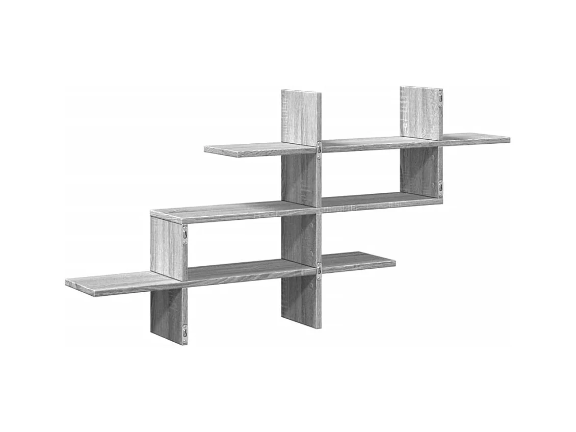 Estante de pared Sonoma gris 124,5x18x60,5 cm madera de ingeniería