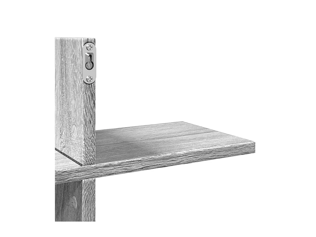 Estante de pared Sonoma gris 124,5x18x60,5 cm madera de ingeniería